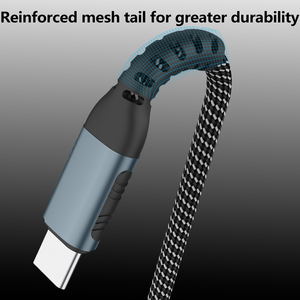 100W PD USB C để USB C cáp nylon bện 5A siêu nhanh sạc Type-C Cáp dữ liệu cho điện thoại di động máy tính xách tay - Product Image 4