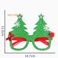 Lunettes de Noël style bois de cerf or rose avec monture dorée, décorations de Noël, articles de fête pour enfants, articles de Noël, montures