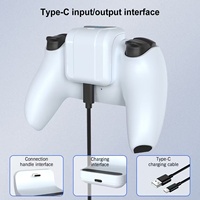 Batterie rechargeable pour manette sans fil PS5, en ABS, avec fonction d'extension de l'autonomie et chargeur externe à clip dorsal pour PS5
