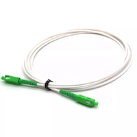 Jarretière à fibre optique blanche 1.5m 2m 3m 3.5m Cordon de raccordement SCAPC avec connecteur SCAPC Type G657a2 Jarretière à fibre optique blanche
