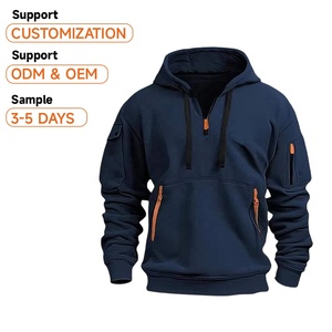 Tactical Quater felpa con cappuccio e Zip da <span class=keywords><strong>uomo</strong></span> felpa con tasche a tinta unita da allenamento Casual taglia invernale XL Puff Technics - Product Image 1