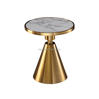 Table basse ronde de grande qualité, ensemble de meuble moderne en acier inoxydable, table de thé blanche, de très bonne qualité