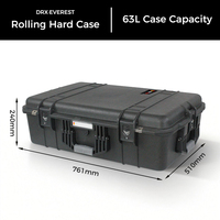 Valise de transport robuste Everest avec joint étanche et mousse sur mesure pour caméras cinéma multi-objectifs