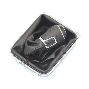 Volkswagen Passat B6 Gear <b>Shift</b> <b>Knob</b> Leather Cover 6 Speed Ergonomic Design Car Accessory - Product Image 4