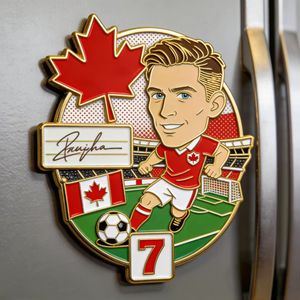 Imán de nevera personalizado estilo firma Copa de Fútbol 2026 con diseño de Estatua de la Libertad y <span class=keywords><strong>Cactus</strong></span> para aficionados al fútbol - Product Image 3
