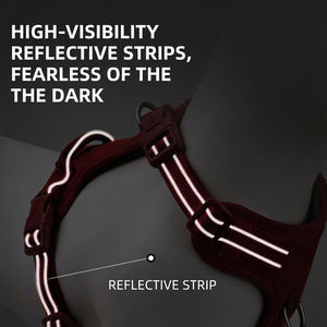 ハンヤン卸売カスタム反射調整可能スポーツシンプル猫犬ハーネスタクティカルノープル通気性ソフト快適犬用 - Product Image 4