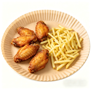 Papier de cuisson pour friteuse à air, grande capacité, ajustement parfait, 100 pièces, résistant à la graisse, antiadhésif, revêtement silicone, 5-7QT, nettoyage facile - Product Image 6