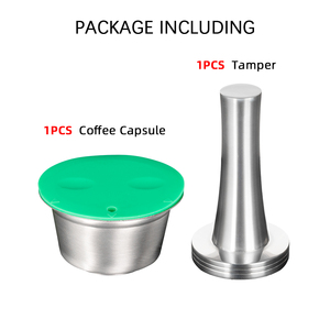 1Pod ที่กรองกาแฟแบบนำกลับมาใช้ใหม่ได้1ชุด, ที่ใส่กาแฟแคปซูลถ้วยแบบรีฟิลสามารถใส่กาแฟได้พร้อม <span class=keywords><strong>Dolce</strong></span> <span class=keywords><strong>Gusto</strong></span> - Product Image 2