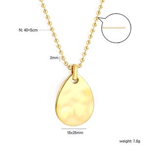 Wholesale Customizable <b>Necklaces</b> Blank Engrave 18K <b>Gold</b> Plated Stainless Steel Jewelry Circle Round <b>Coin</b> Pendant <b>Necklace</b> - Product Image 4
