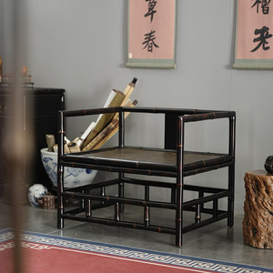 Bamboo Ming Style Zen <b>Chair</b> Antique Living Room <b>Chair</b> For Tea Room And Office Use - Product Image 3