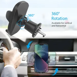Trend ürün 360 derece rotasyon hava firar tutucu araç tutucu telefon tutucu akıllı telefon standı için 4.7-6.7 inç cep telefonu