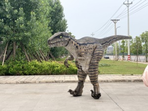 Costume de dinosaure robotique animatronique grandeur nature pour parc à thème extérieur, dinosaure <span class=keywords><strong>Raptor</strong></span> avec pattes cachées - Product Image 3