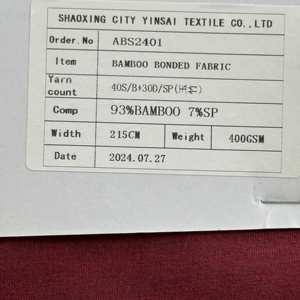 100% Bambus-Stretchstoff für Frühling und Sommer Schwerer Bambus-Spandex-Strickstoff für Bekleidung - Product Image 6