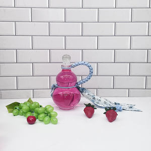 Bouteilles en verre en forme de gourde unique de 260ml/550ml/1200ml transparentes et écologiques avec liège pour jus de champagne boissons de spécialité froides - Product Image 4