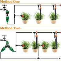 Ensemble d'irrigation goutte à goutte DIY en PVC F96 réglable pour pot de fleurs, arrosage automatique de jardin