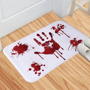 Alfombra con diseño de manchas de sangre para Halloween, rectangular, de fibra de poliéster, decoración interior para fiestas - Product Image 2