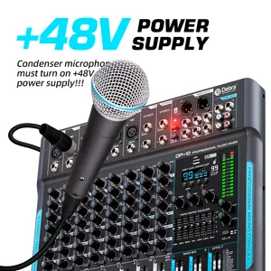 8-Kanal-Audio-Mixer DJ-Konsole für professionelle Bühne und Studio-PC-Aufnahme heiß begehrt tragbar kabelgebunden Debra Audio