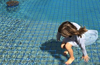 Protection robuste, facile à appliquer, à enlever et à ranger, résistant aux UV, crochets inclus, protège le filet de sécurité de la piscine pour enfants et animaux domestiques