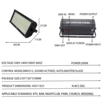 Lumière stroboscopique LED RGBW de qualité supérieure 1000W pour spectacle en direct, théâtre, club, compatible DMX512, blanc chaud