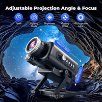 Projecteur de Galaxie 3D Planétarium, Veilleuse LED, Lumière d'Ambiance, 60 Modes de Scène Intégrés, avec Haut-parleur et Télécommande, Design Moderne