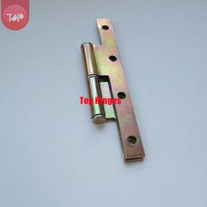 مفصلات حمام فولاذية S11025 بزوايا مربعة مطلية بالزنك الأصفر، <span class=keywords><strong>4</strong></span> فتحات، سمك 3 مم، زاوية فتح 180 درجة - Product Image 4
