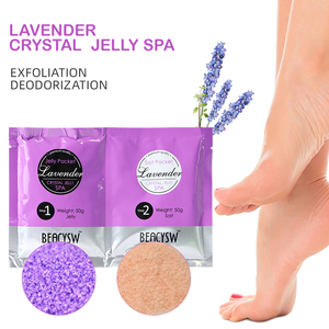 Sel de bain de pieds végétalien à la lavande + Gelée à l'acide hyaluronique pour pédicure, <span class=keywords><strong>traitement</strong></span> <span class=keywords><strong>spa</strong></span> pour les pieds en gros - Product Image 6