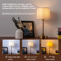 Lampe de table LED rétro moderne haut de gamme E14 à piles avec commande tactile, en tissu français, pour chevet, chambre à coucher, décoration simple, utilisation intérieure/extérieure