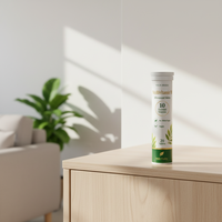 Comprimés effervescents multivitaminés végétaliens à faible teneur en sucre, marque distributeur, 20 unités, pour le soutien immunitaire et l'énergie - Complément alimentaire OEM/ODM