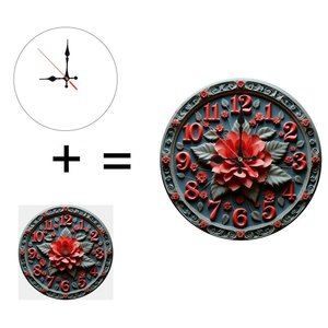 Round Wooden Wall <b>Clock</b> 25Cm Antique Decor Silent Non Ticking For Home Living Room Villa Decor - Product Image 6
