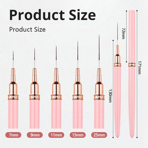 Ensemble de stylos à dessin pour Nail Art, pinceaux de peinture en Gel à lignes fines pour manucure professionnelle, 5 pièces - Product Image 3