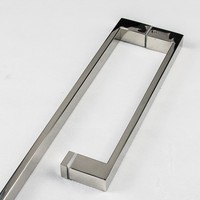 Poignée de porte en verre pour salle de bain, en laiton et acier inoxydable, style moderne, longue poignée de tirage et de poussée pour porte de douche en verre