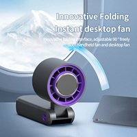Ventilateur portable pliable à refroidissement rapide, rechargeable par USB, pour bureau et extérieur, mini ventilateur à main