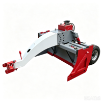 Niveleuse agricole télescopique de 5 mètres, niveleuse de terrain par satellite, équipement de nivellement à col de cygne, machine de terrassement télescopique