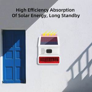 Sirène d'alarme Smarsecur 433 MHz, sirène sans fil solaire d'extérieur avec fonction de lumière clignotante, compatible avec les systèmes d'alarme PG103 et PG107 - Product Image 4
