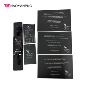 Tùy Chỉnh Cá Nhân Logo Phần Mở Rộng Tóc Bao Bì Cá Nhân Tóc Giả Thẻ Cảm Ơn Bạn Thẻ Quà Tặng Kinh Doanh Giấy Bìa Sản Phẩm - Product Image 5