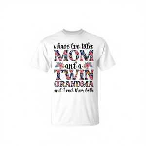 T-shirt pour maman et grand-mère jumelle, motif floral, pour femmes, cadeau familial - Product Image 2