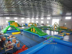 Haute qualité 0.9mm PVC Commercial parc aquatique flottant gonflable jeu de sport parcours d'obstacles d'eau gonflable - Product Image 5