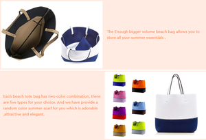 Bolso de Mano de Neopreno con Logotipo Personalizado, Bolso de Playa de Gran Capacidad para Mujer, para Verano - Product Image 5