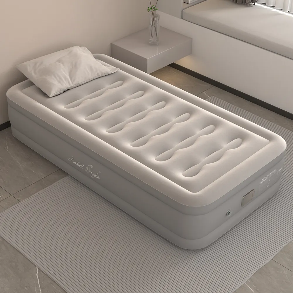 2022 Schlussverkauf Indoor Schlafzimmer Klappbare Schichten eingebaute Pumpe Elektrische aufblasbare Matratze einzel- doppel-Luftbett