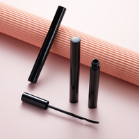 Tube vide en plastique luxueux et personnalisable, noir brillant, pour mascara, sérum pour cils, diamètre 14 mm, pour produits de beauté, faux cils