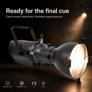 มืออาชีพ 400W <span class=keywords><strong>10</strong></span> °   ไฟสปอตไลท์โปรไฟล์ LED แบบลำแสงสำหรับงานแสดงระดับมืออาชีพ เหมาะสำหรับงานในโบสถ์ - Product Image 1