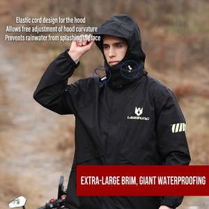 Impermeabile Riflettente Personalizzato per Moto/Bici Elettrica, Set Giacca e <span class=keywords><strong>Pantaloni</strong></span>, Completo Antipioggia per Ciclisti e Corrieri - Product Image 5