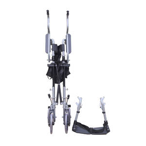 Sedia a Rotelle Pieghevole Leggera in Lega di Alluminio Nera - Product Image 6