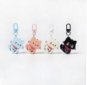 Mini simpatico portachiavi acrilico Blush Cat Cartoon <span class=keywords><strong>Anime</strong></span> <span class=keywords><strong>Kawaii</strong></span> accessori moda ciondoli ciondoli Charms giocattoli per bambini piccolo regalo per ragazze - Product Image 3