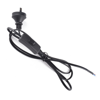 Câble d'alimentation électrique australien AU SAA AS 2 broches 7,5A 250V C14 AC noir pour ordinateur, cordon d'alimentation à 2 broches