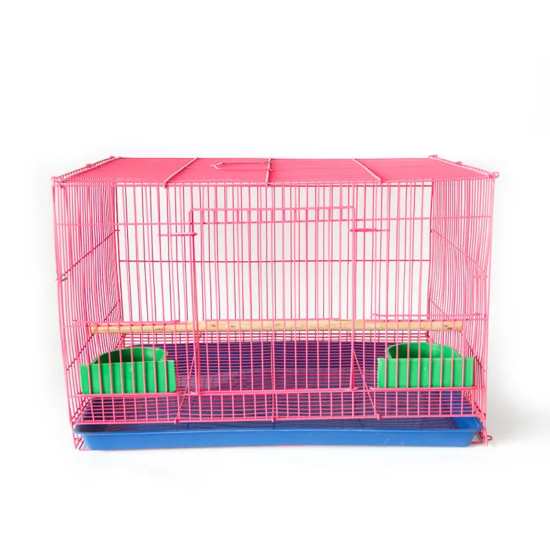 Portable Pet Bird Cage Parrot Travel Transport Cage com Alimentador Respirável Leve Pequeno Pet Carrier