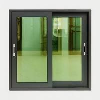 Fenêtre coulissante panoramique en aluminium à double vitrage Low-E à rupture de pont thermique, taille personnalisée, pour jardin et villa