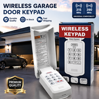 Clavier universel sans fil pour ouvre-porte de garage 315mhz/390mhz, clavier de remplacement compatible avec les systèmes de porte de garage à levage par le haut