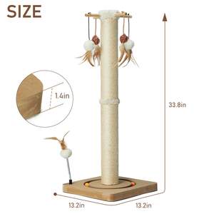 <span class=keywords><strong>Tiragraffi</strong></span> <span class=keywords><strong>per</strong></span> <span class=keywords><strong>Gatti</strong></span> JQ da 33 Pollici, Grande Palo in Sisal con Giochi a Sfera <span class=keywords><strong>per</strong></span> <span class=keywords><strong>Gatti</strong></span> e Gattini da Interno - Product Image 2