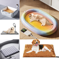 Lits chauffants électriques pour animaux de compagnie, tendance, mignons, hiver, luxe, sur mesure, vente en gros, lavables, imperméables, grands, doux, chauds, pour chats et chiens
